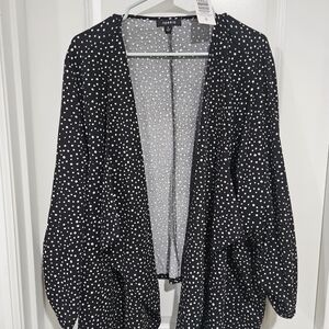 Torrid Black and White Polka Dot Blazer